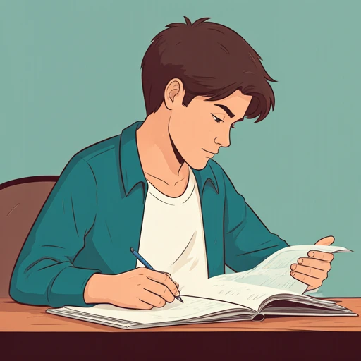 Student studying in natural light