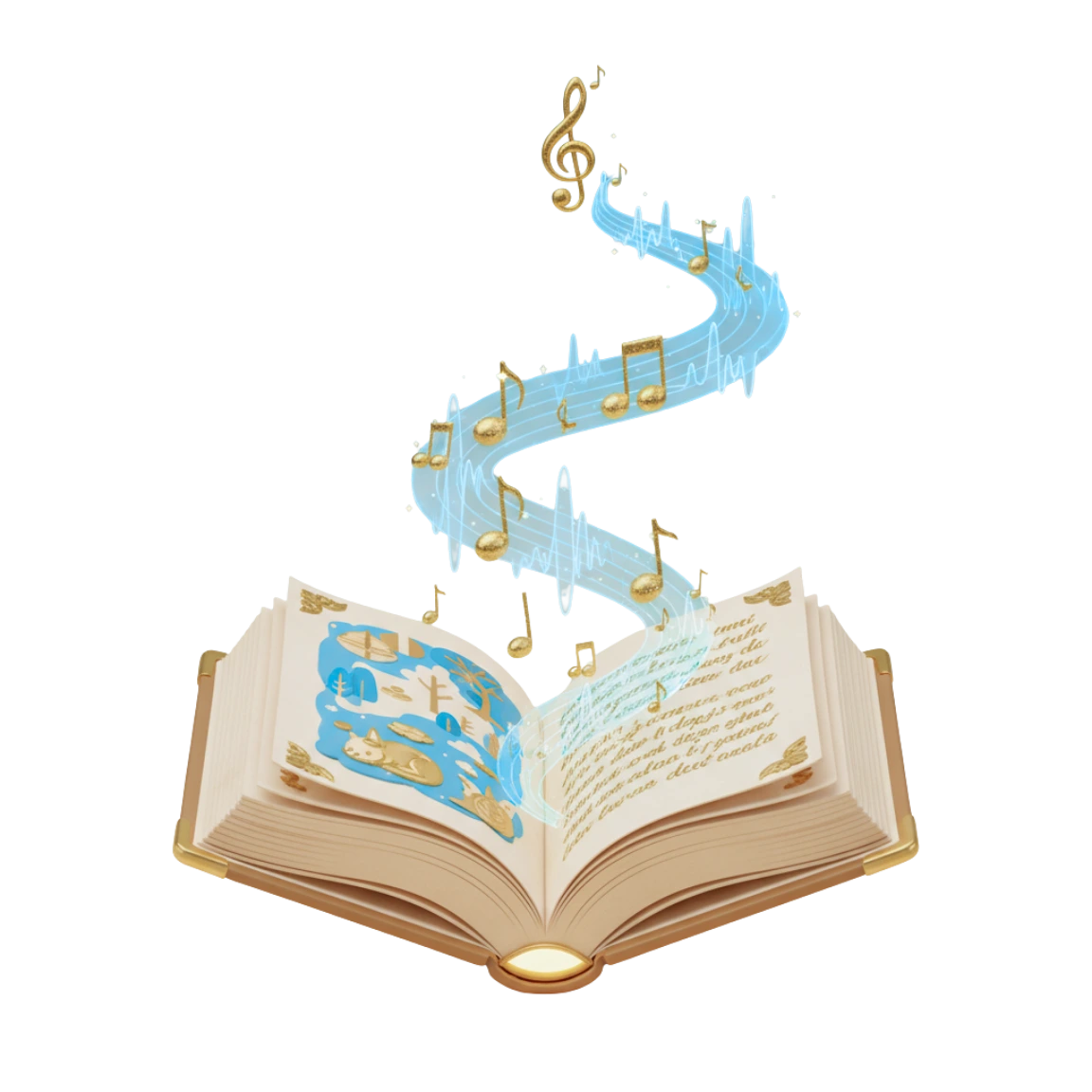 AI converting story book into audiobook with natural voice