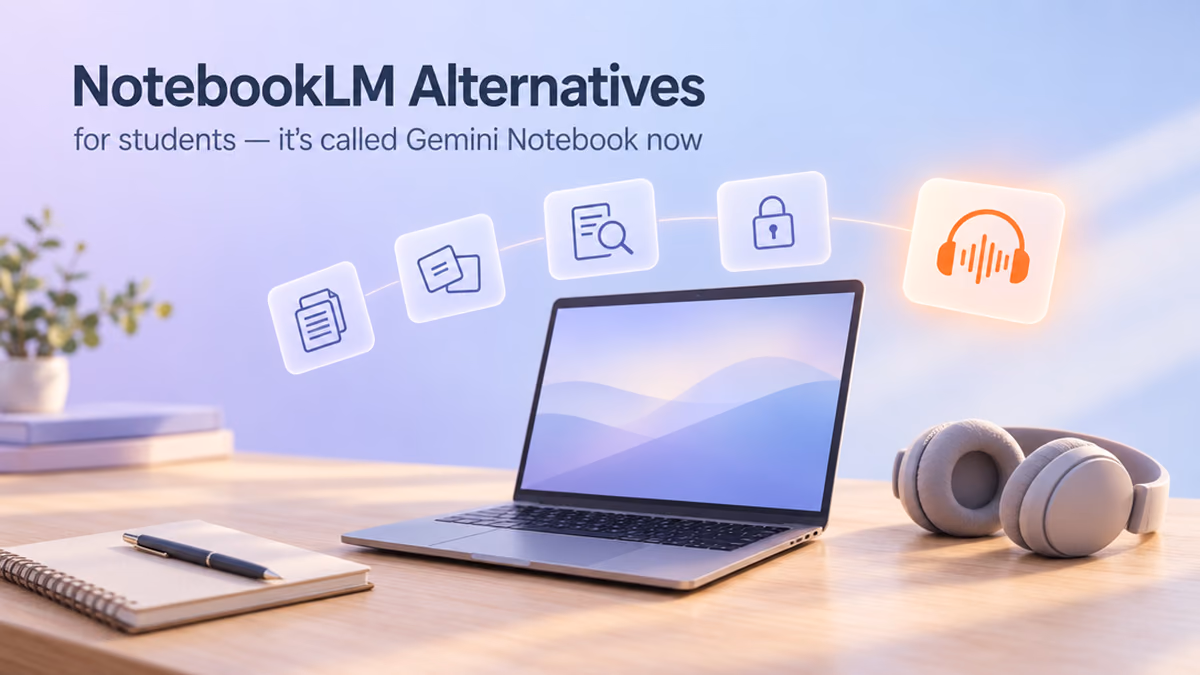 NotebookLM Alternatives for Students in 2026 (It’s Called Gemini Notebook Now)